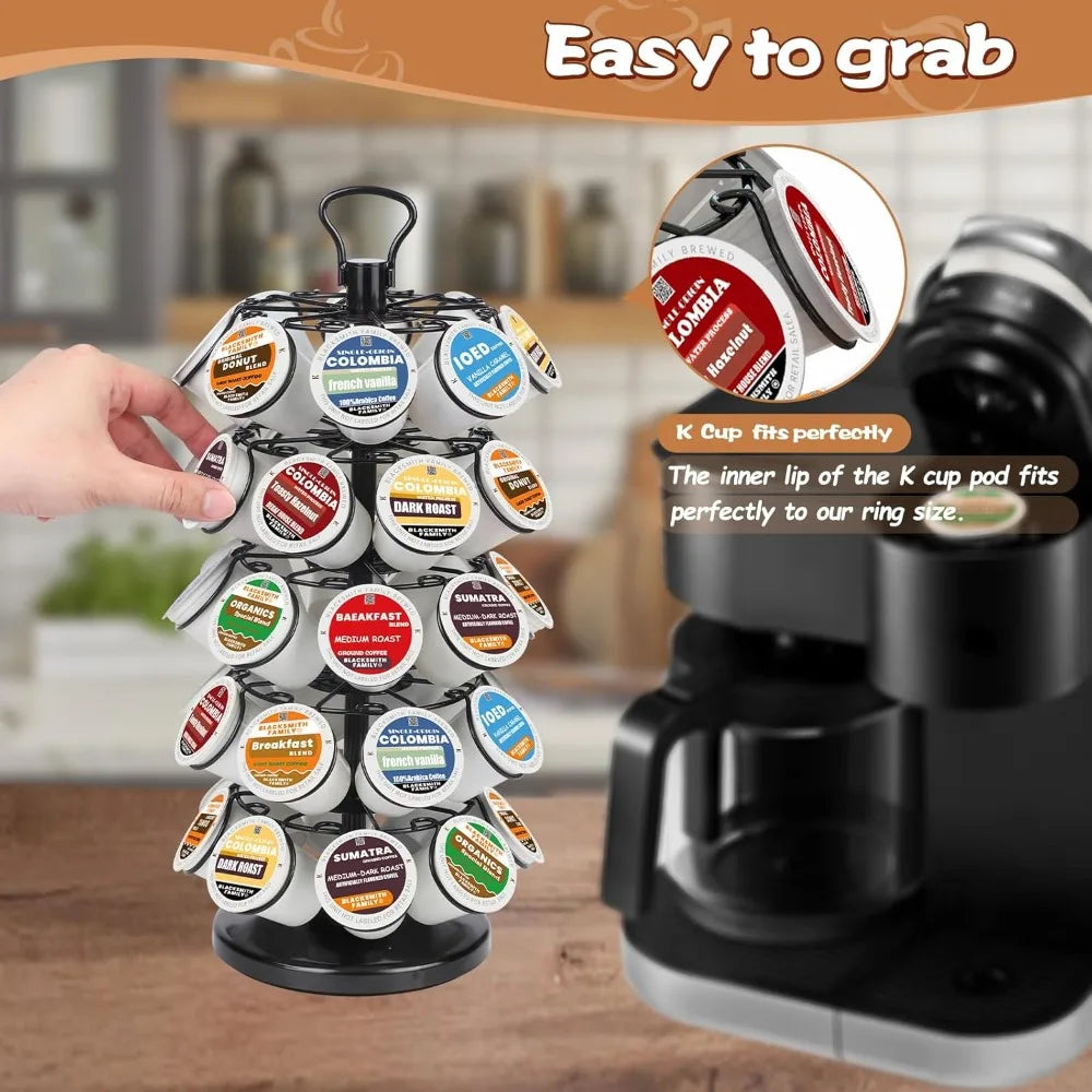 K cup rotating rack