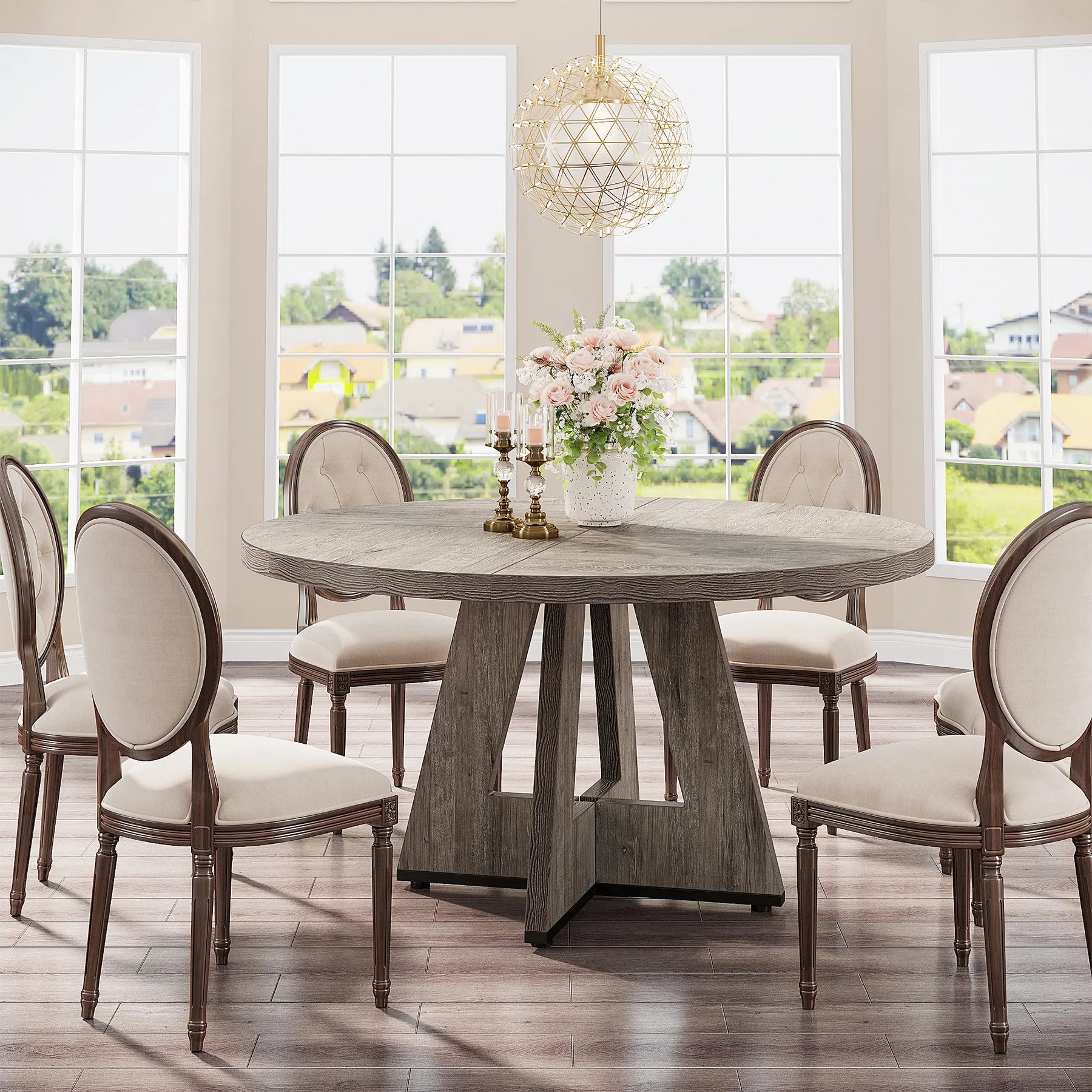 Round Dining Table for 4